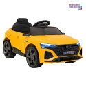 [BRD-2168] Audi SQ8 na akumulator 2x35W 12V/9Ah ekoskóra EVA bluetooth - żółty