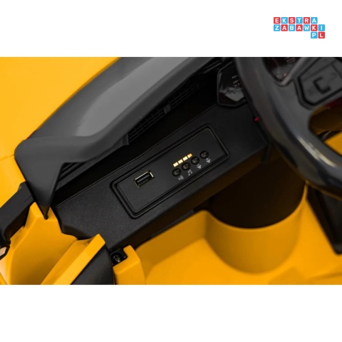 [BRD-2168] Audi SQ8 na akumulator 2x35W 12V/9Ah ekoskóra EVA bluetooth - żółty