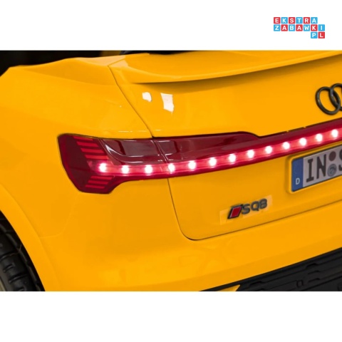 [BRD-2168] Audi SQ8 na akumulator 2x35W 12V/9Ah ekoskóra EVA bluetooth - żółty