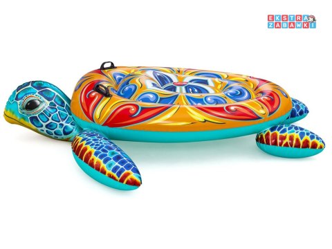 Bestway Dmuchany materac z uchwytami ŻÓŁW Nadruk Majolika 183x173cm 41523