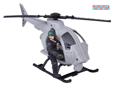 [ZA5752] Duży zestaw militarny czołg myśliwiec helikopter + żołnierz