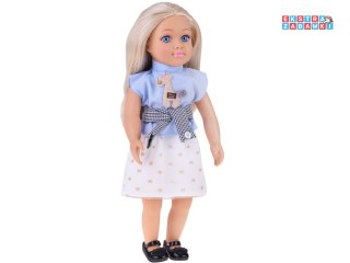[ZA5843] Elegancka lalka 48 cm z długimi blond włosami urocza stylizacja