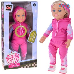 [ZA5844] Lalka w dresie 48 cm z długimi blond włosami sportowa stylizacja