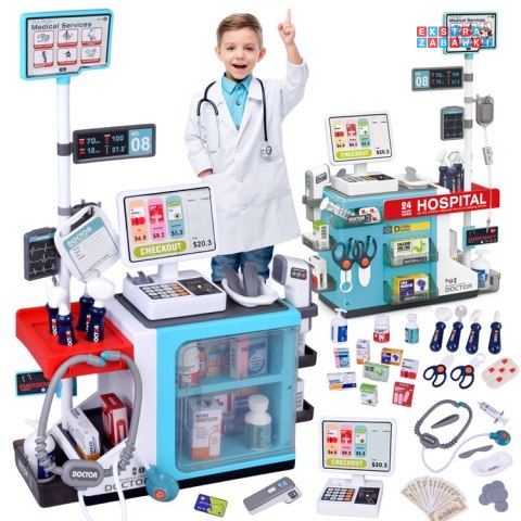 [ZA6010] Mały lekarz duże centrum zdrowia przychodnia apteka doktor szpital