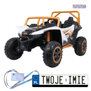 Arctic Cat Wildcat XX buggy na akumulator dwuosobowy - biały, 4x200W, pilot, Bluetooth, USB, ekoskóra [A600]