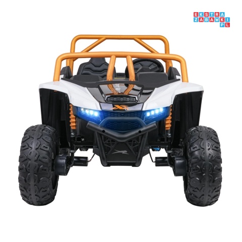 [A600] Buggy Arctic Cat Wildcat XX dwuosobowy na akumulator 4x200W 24V/7Ah pilot Bluetooth USB ekoskóra - biały