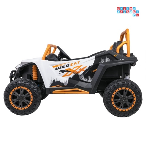 [A600] Buggy Arctic Cat Wildcat XX dwuosobowy na akumulator 4x200W 24V/7Ah pilot Bluetooth USB ekoskóra - biały