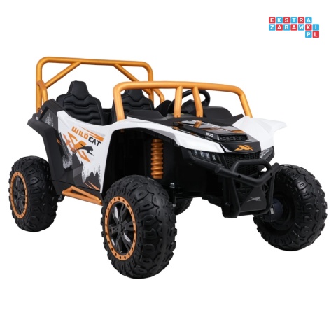 [A600] Buggy Arctic Cat Wildcat XX dwuosobowy na akumulator 4x200W 24V/7Ah pilot Bluetooth USB ekoskóra - biały