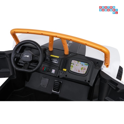 [A600] Buggy Arctic Cat Wildcat XX dwuosobowy na akumulator 4x200W 24V/7Ah pilot Bluetooth USB ekoskóra - biały