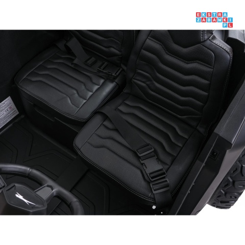 [A600] Buggy Arctic Cat Wildcat XX dwuosobowy na akumulator 4x200W 24V/7Ah pilot Bluetooth USB ekoskóra - biały