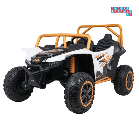 [A600] Buggy Arctic Cat Wildcat XX dwuosobowy na akumulator 4x200W 24V/7Ah pilot Bluetooth USB ekoskóra - biały