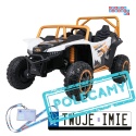 [A600] Buggy Arctic Cat Wildcat XX dwuosobowy na akumulator 4x200W 24V/7Ah pilot Bluetooth USB ekoskóra - biały