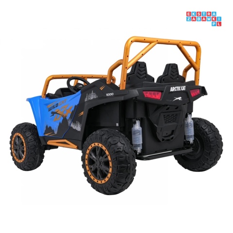 [A600] Buggy Arctic Cat Wildcat XX dwuosobowy na akumulator 4x200W 24V/7Ah pilot Bluetooth USB ekoskóra - niebieski