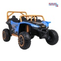 [A600] Buggy Arctic Cat Wildcat XX dwuosobowy na akumulator 4x200W 24V/7Ah pilot Bluetooth USB ekoskóra - niebieski