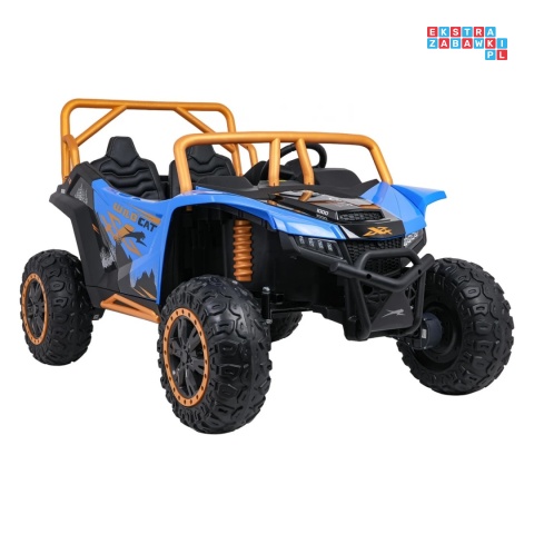 [A600] Buggy Arctic Cat Wildcat XX dwuosobowy na akumulator 4x200W 24V/7Ah pilot Bluetooth USB ekoskóra - niebieski