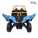 [A600] Buggy Arctic Cat Wildcat XX dwuosobowy na akumulator 4x200W 24V/7Ah pilot Bluetooth USB ekoskóra - niebieski