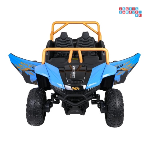 [A600] Buggy Arctic Cat Wildcat XX dwuosobowy na akumulator 4x200W 24V/7Ah pilot Bluetooth USB ekoskóra - niebieski
