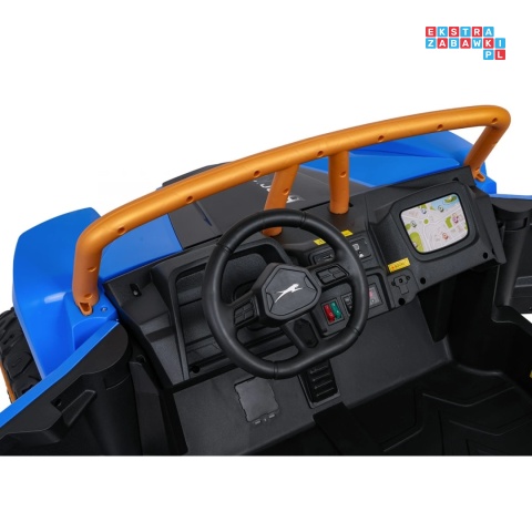 [A600] Buggy Arctic Cat Wildcat XX dwuosobowy na akumulator 4x200W 24V/7Ah pilot Bluetooth USB ekoskóra - niebieski