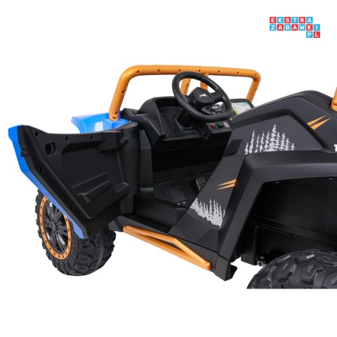 [A600] Buggy Arctic Cat Wildcat XX dwuosobowy na akumulator 4x200W 24V/7Ah pilot Bluetooth USB ekoskóra - niebieski