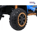 [A600] Buggy Arctic Cat Wildcat XX dwuosobowy na akumulator 4x200W 24V/7Ah pilot Bluetooth USB ekoskóra - niebieski