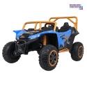 [A600] Buggy Arctic Cat Wildcat XX dwuosobowy na akumulator 4x200W 24V/7Ah pilot Bluetooth USB ekoskóra - niebieski