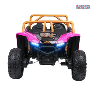 Arctic Cat Wildcat XX buggy na akumulator dwuosobowy - różowy, 4x200W, pilot, Bluetooth, USB, ekoskóra [A600]