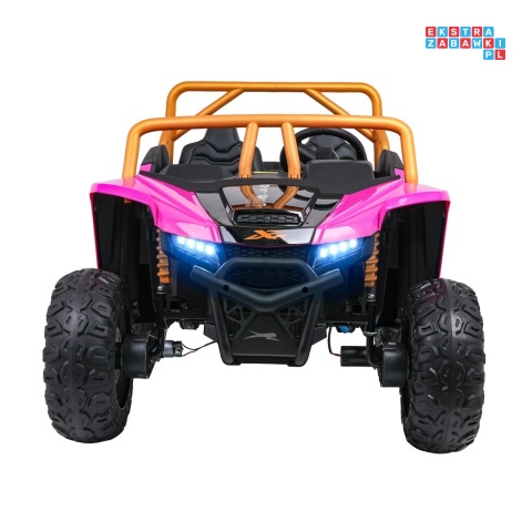 [A600] Buggy Arctic Cat Wildcat XX dwuosobowy na akumulator 4x200W 24V/7Ah pilot Bluetooth USB ekoskóra - różowy