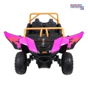[A600] Buggy Arctic Cat Wildcat XX dwuosobowy na akumulator 4x200W 24V/7Ah pilot Bluetooth USB ekoskóra - różowy