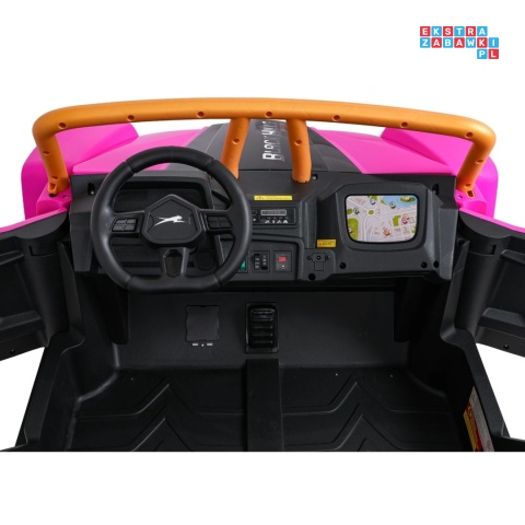 [A600] Buggy Arctic Cat Wildcat XX dwuosobowy na akumulator 4x200W 24V/7Ah pilot Bluetooth USB ekoskóra - różowy