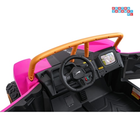 [A600] Buggy Arctic Cat Wildcat XX dwuosobowy na akumulator 4x200W 24V/7Ah pilot Bluetooth USB ekoskóra - różowy