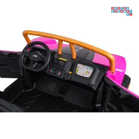 [A600] Buggy Arctic Cat Wildcat XX dwuosobowy na akumulator 4x200W 24V/7Ah pilot Bluetooth USB ekoskóra - różowy