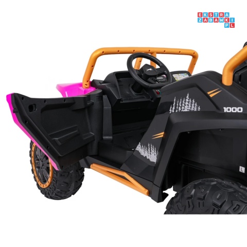 [A600] Buggy Arctic Cat Wildcat XX dwuosobowy na akumulator 4x200W 24V/7Ah pilot Bluetooth USB ekoskóra - różowy