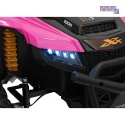 [A600] Buggy Arctic Cat Wildcat XX dwuosobowy na akumulator 4x200W 24V/7Ah pilot Bluetooth USB ekoskóra - różowy