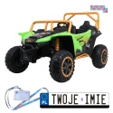 [A600] Buggy Arctic Cat Wildcat XX dwuosobowy na akumulator 4x200W 24V/7Ah pilot Bluetooth USB ekoskóra - zielony