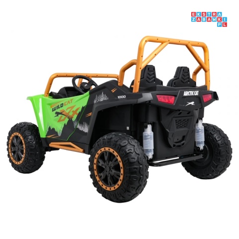 [A600] Buggy Arctic Cat Wildcat XX dwuosobowy na akumulator 4x200W 24V/7Ah pilot Bluetooth USB ekoskóra - zielony