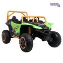[A600] Buggy Arctic Cat Wildcat XX dwuosobowy na akumulator 4x200W 24V/7Ah pilot Bluetooth USB ekoskóra - zielony