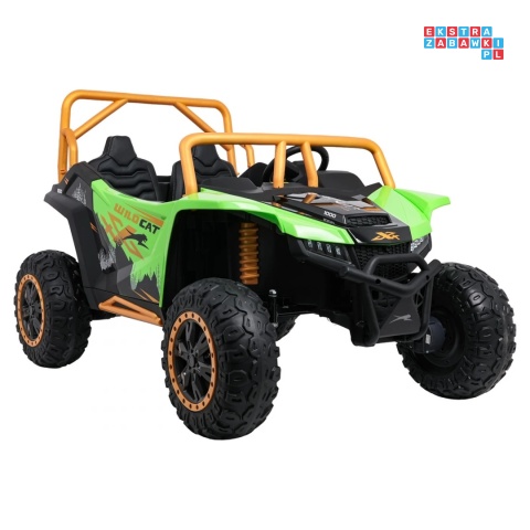 [A600] Buggy Arctic Cat Wildcat XX dwuosobowy na akumulator 4x200W 24V/7Ah pilot Bluetooth USB ekoskóra - zielony