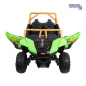 [A600] Buggy Arctic Cat Wildcat XX dwuosobowy na akumulator 4x200W 24V/7Ah pilot Bluetooth USB ekoskóra - zielony