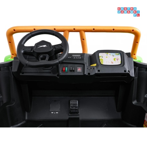 [A600] Buggy Arctic Cat Wildcat XX dwuosobowy na akumulator 4x200W 24V/7Ah pilot Bluetooth USB ekoskóra - zielony