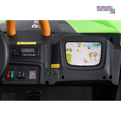 [A600] Buggy Arctic Cat Wildcat XX dwuosobowy na akumulator 4x200W 24V/7Ah pilot Bluetooth USB ekoskóra - zielony
