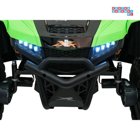 [A600] Buggy Arctic Cat Wildcat XX dwuosobowy na akumulator 4x200W 24V/7Ah pilot Bluetooth USB ekoskóra - zielony
