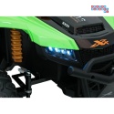 [A600] Buggy Arctic Cat Wildcat XX dwuosobowy na akumulator 4x200W 24V/7Ah pilot Bluetooth USB ekoskóra - zielony