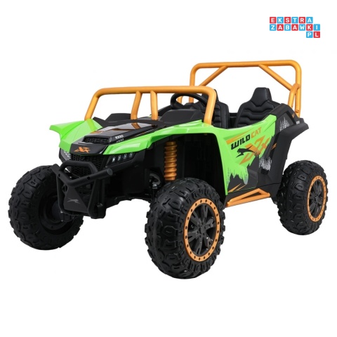[A600] Buggy Arctic Cat Wildcat XX dwuosobowy na akumulator 4x200W 24V/7Ah pilot Bluetooth USB ekoskóra - zielony