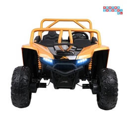[A600] Buggy Arctic Cat Wildcat XX dwuosobowy na akumulator 4x200W 24V/7Ah pilot Bluetooth USB ekoskóra - złoty