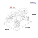 [A600] Buggy Arctic Cat Wildcat XX dwuosobowy na akumulator 4x200W 24V/7Ah pilot Bluetooth USB ekoskóra - złoty