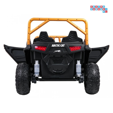 [A600] Buggy Arctic Cat Wildcat XX dwuosobowy na akumulator 4x200W 24V/7Ah pilot Bluetooth USB ekoskóra - złoty