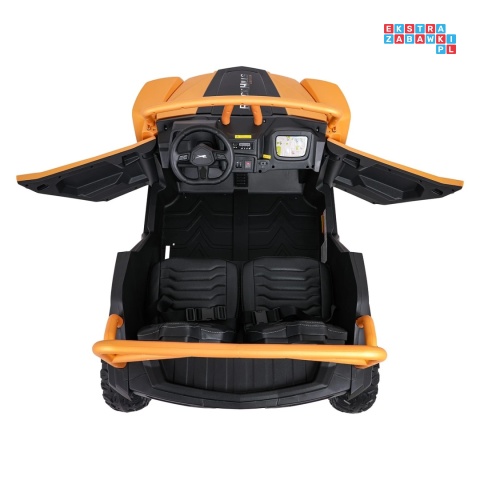 [A600] Buggy Arctic Cat Wildcat XX dwuosobowy na akumulator 4x200W 24V/7Ah pilot Bluetooth USB ekoskóra - złoty