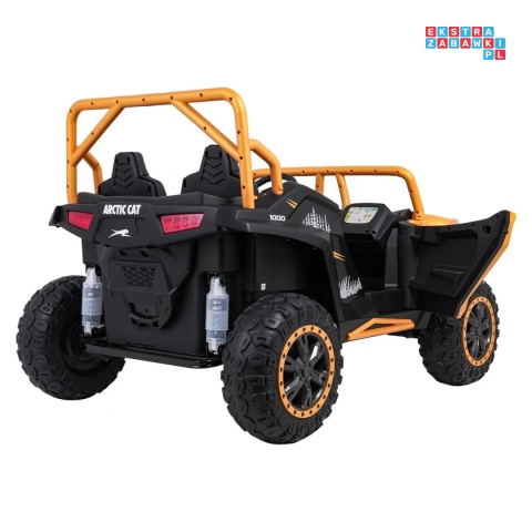 [A600] Buggy Arctic Cat Wildcat XX dwuosobowy na akumulator 4x200W 24V/7Ah pilot Bluetooth USB ekoskóra - złoty
