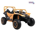 [A600] Buggy Arctic Cat Wildcat XX dwuosobowy na akumulator 4x200W 24V/7Ah pilot Bluetooth USB ekoskóra - złoty