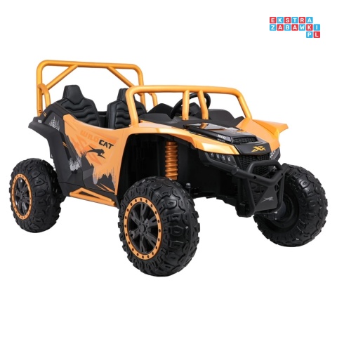 [A600] Buggy Arctic Cat Wildcat XX dwuosobowy na akumulator 4x200W 24V/7Ah pilot Bluetooth USB ekoskóra - złoty